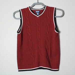 Children's Place Orange Sweater Vest 10/12 (L)